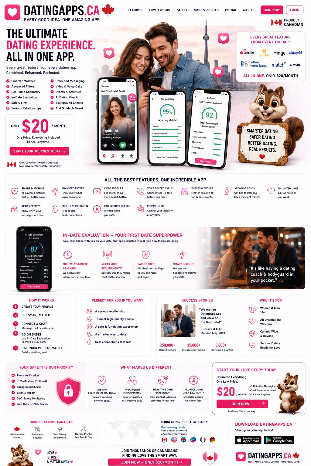 DatingApps.ca – The Ultimate Dating Experience. All In One App. Only $20/Month.